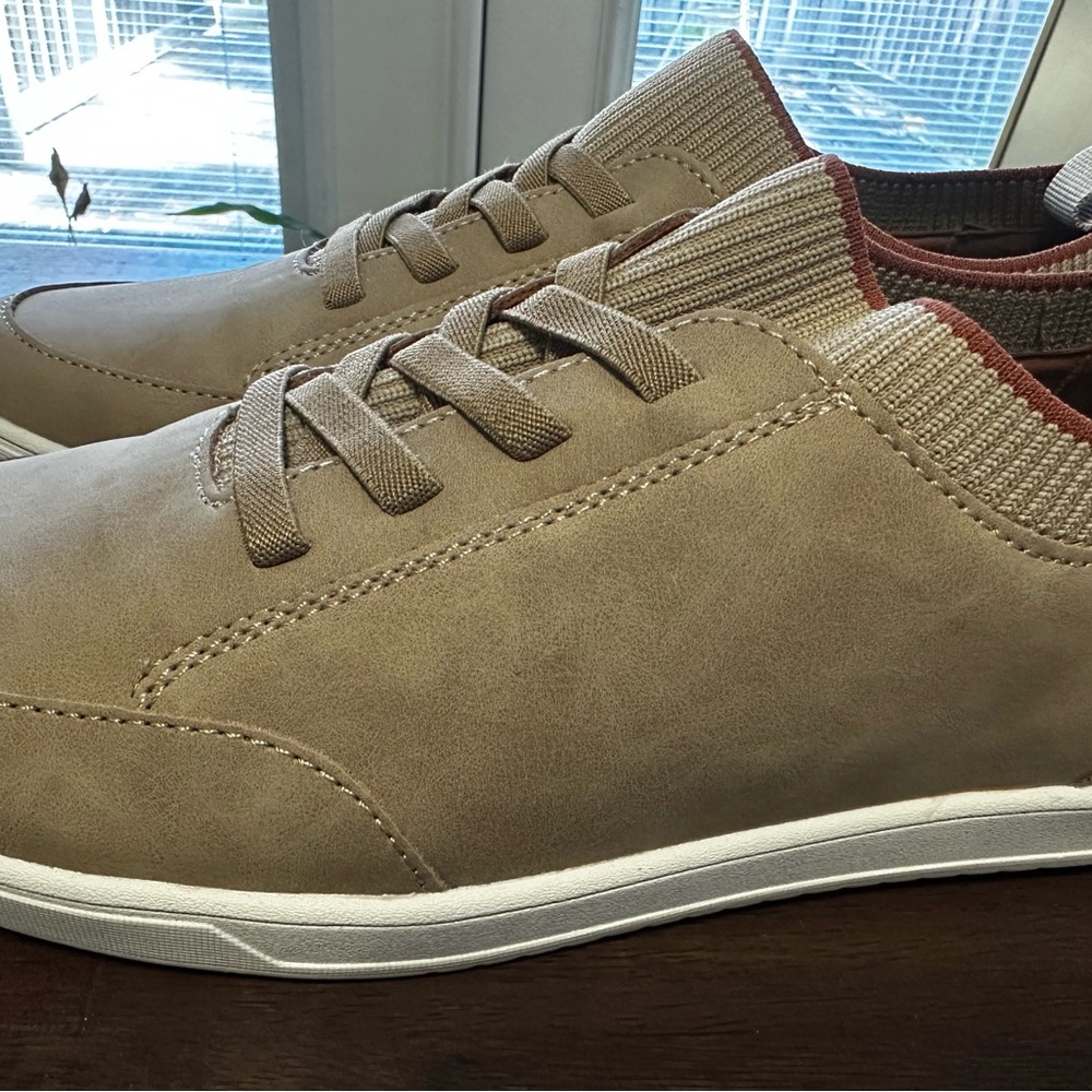 Alfani Men's Beige Sneakers with White Sole